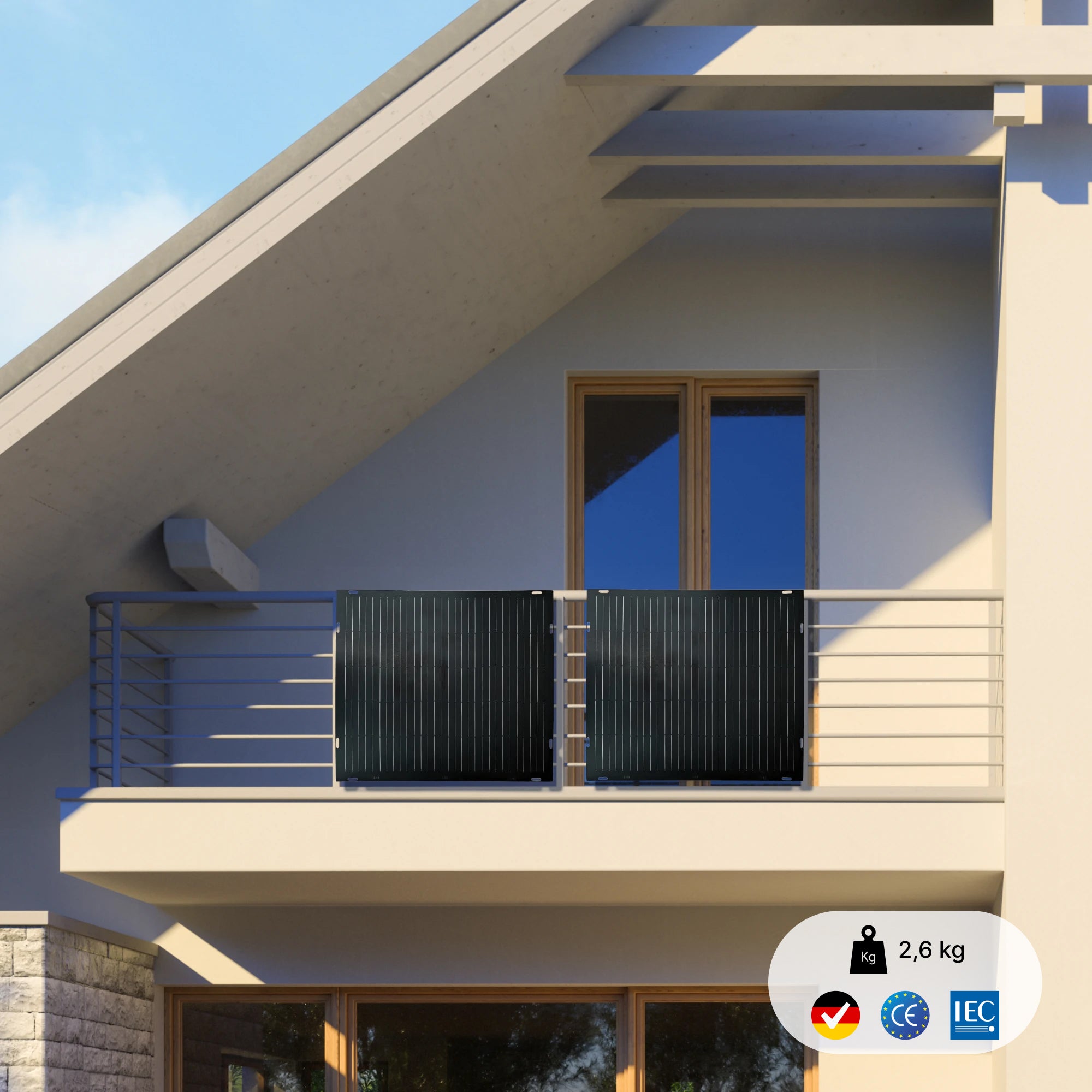 Climatos Smart 300W – Ultraleichtes Balkonkraftwerk (Plug-&-Play Solaranlage für Balkon)