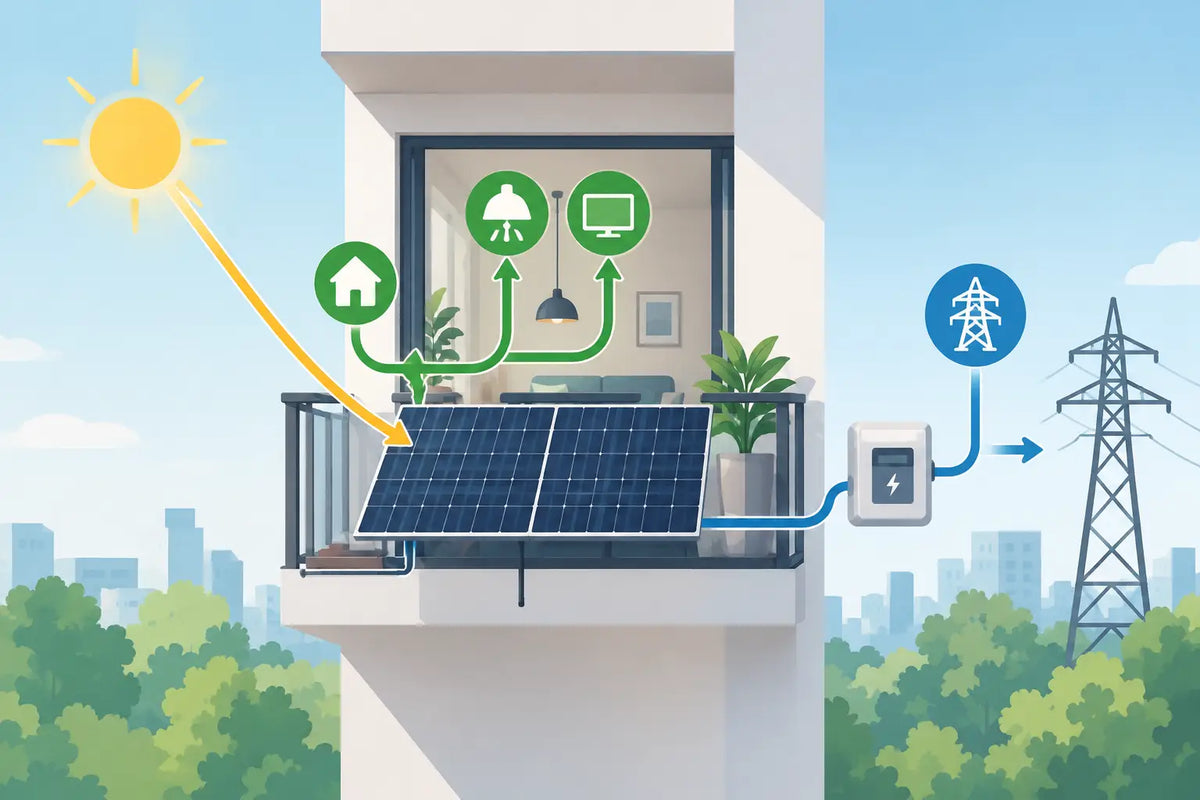 Eigenverbrauch oder Netzeinspeisung beim Balkonsolar