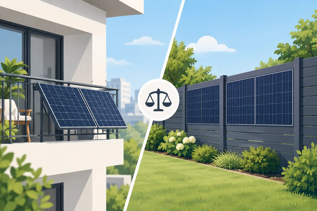 Balkonkraftwerk oder Solarzaun: Was passt besser?