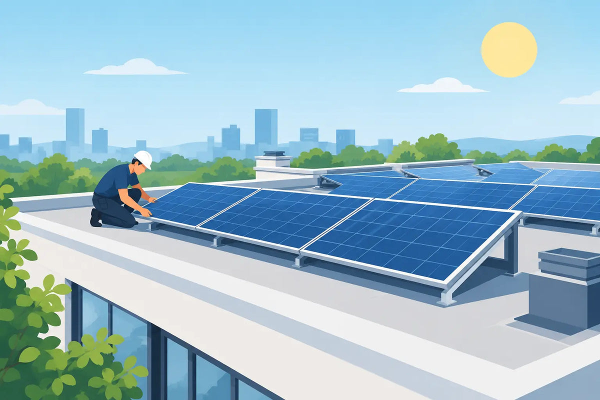 Photovoltaik fürs Flachdach: leicht starten
