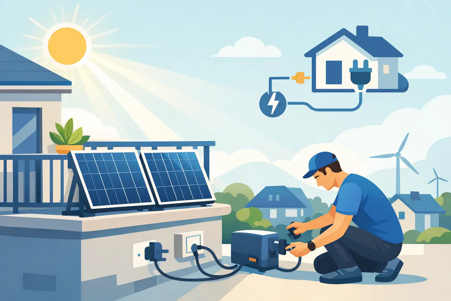 Mini-Solaranlage selbst in Betrieb nehmen