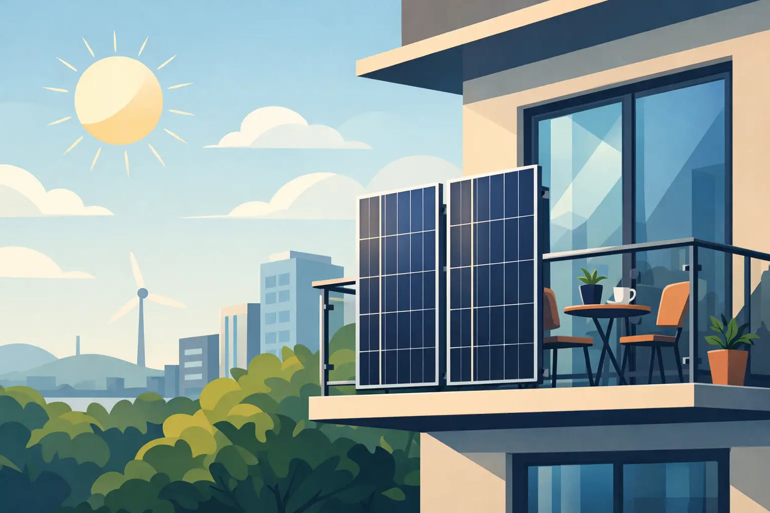 Vertikale Solarmodule am Balkon: Lohnt sich das?