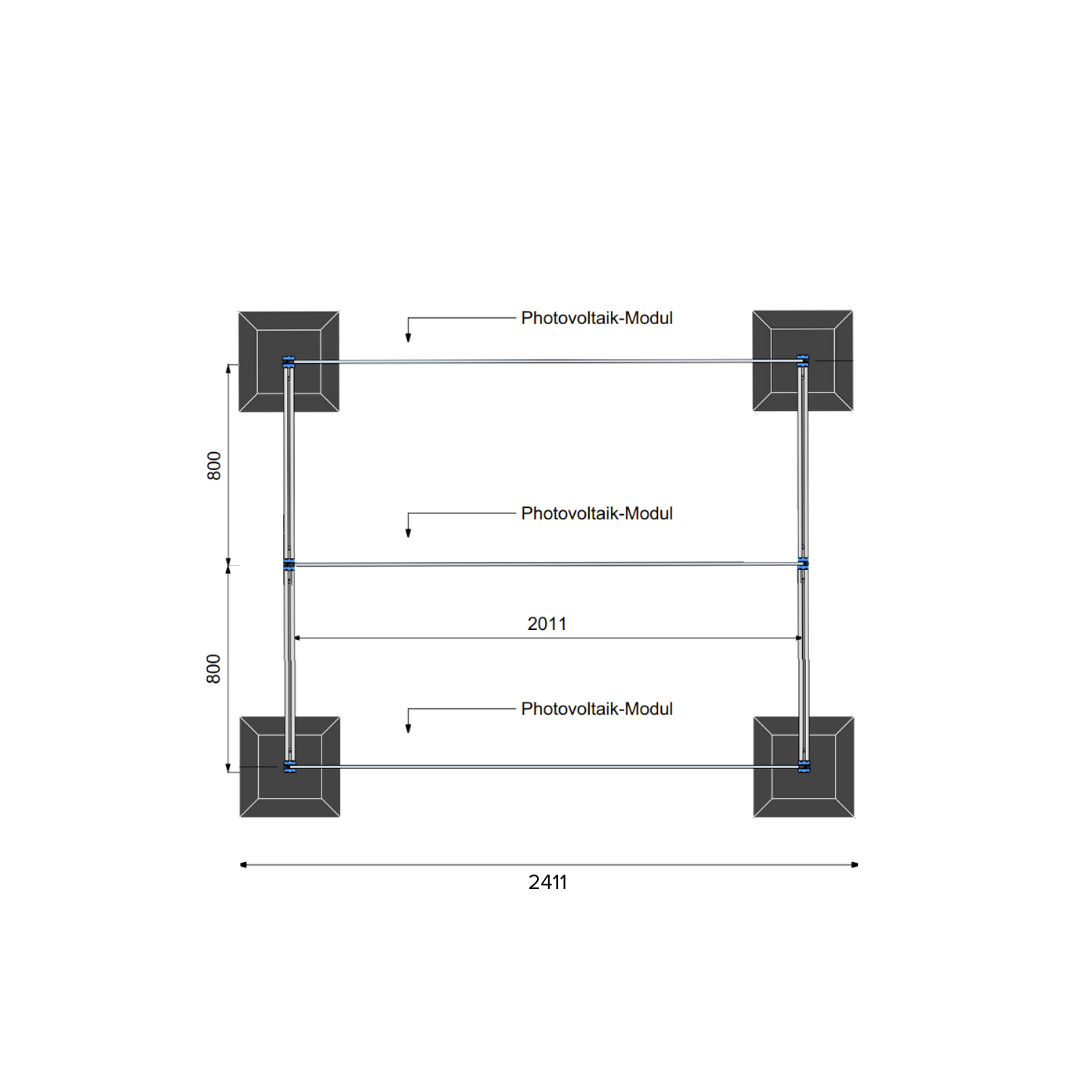 480Wp SOLon Balkonkraftwerk-Set - 3 vertikale Module
