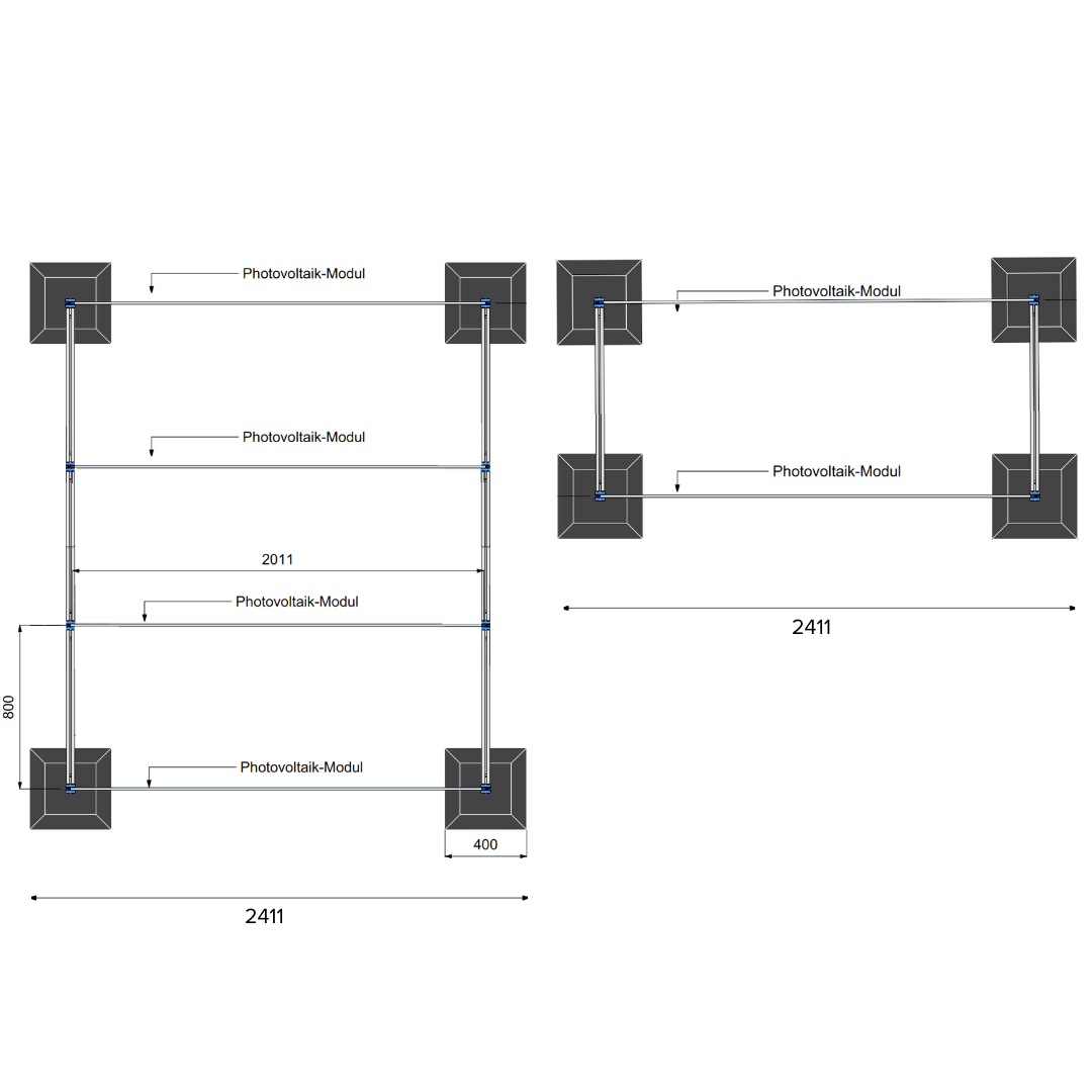 960Wp SOLon Balkonkraftwerk-Set - 6 vertikale Module