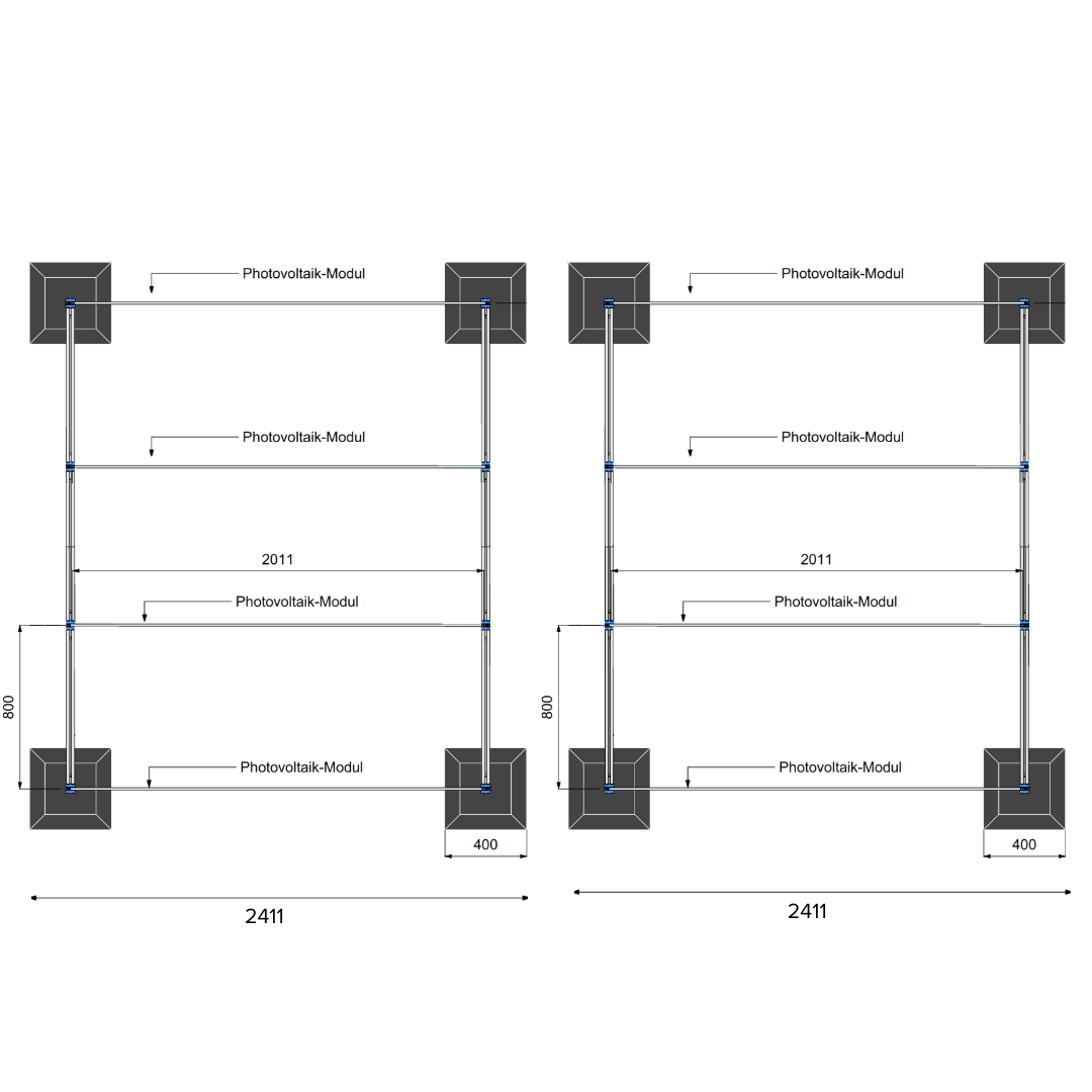 1280Wp SOLon Balkonkraftwerk-Set - 8 vertikale Module
